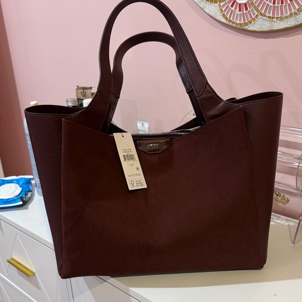 DKNY Rich Brown /burgundy tote bag